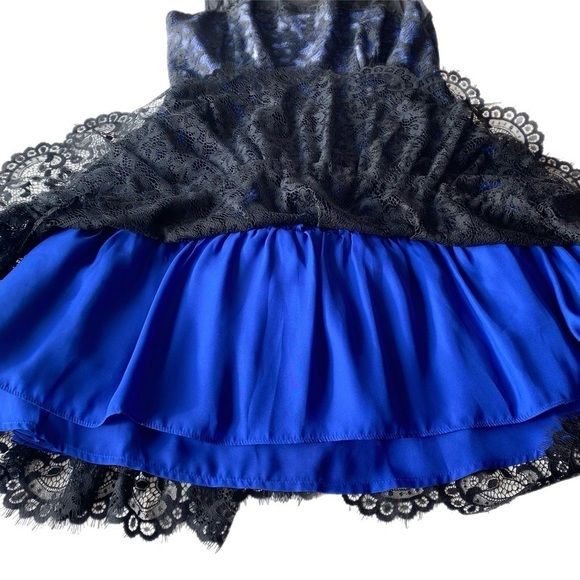NWT Anthropologie Moulinette Soeurs Sapphire Blue Lace Cocktail Dress Women 6 - Picture 6 of 13